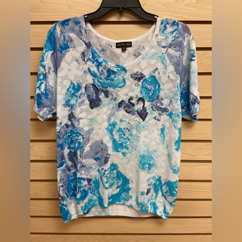 NEWT GIZEL FASHIONABLE FANCY WOMEN SUMMER TOP SIZE 1X